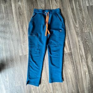 Figs scrip bottom High Waisted Yola Skinny Scrub Pants Petite S Deep Reef